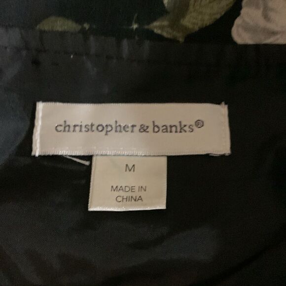 Christopher & Banks Women’s Lightweight Jacket Size M Blue/White Floral - Picture 6 of 6